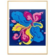 Dipinto decorativo a forma di farfalla con cornice in lega di alluminio, stampa su richiesta, dimensioni: 15x20 cm