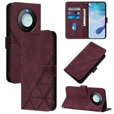 Per Honor X9C Smart Global Crossbody Custodia per telefono in pelle con stampa 3D (rosso vino)