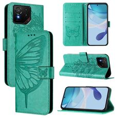 Per Asus ROG Phone 9 / 9 Pro Custodia in pelle con motivo a farfalla in rilievo (verde)