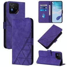 Per Asus ROG Phone 9 / 9 Pro Custodia a tracolla in pelle con stampa 3D (viola)