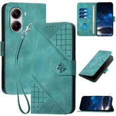 Custodia in pelle con motivo a farfalla in rilievo per Redmi Turbo 4 / Xiaomi Poco X7 Pro YX0080 con cordino (azzurro)