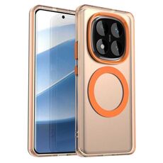 Per Redmi Note 14 Pro 4G Candy Magsafe PC Hybrid TPU Custodia per telefono (arancione)