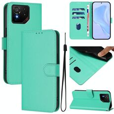 Per Asus ROG Phone 9 / 9 Pro Custodia in pelle tinta unita con cordino (verde)