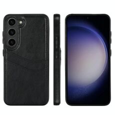 Per Samsung Galaxy S23+ 5G Custodia per telefono in pelle Litchi con slot per schede (nero)