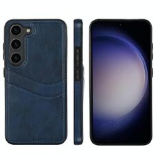 Per Samsung Galaxy S23+ 5G Custodia per telefono con slot per schede in pelle Litchi (blu)