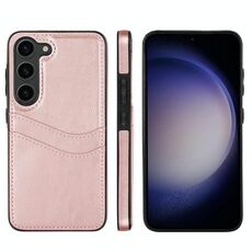 Per Samsung Galaxy S23+ 5G Custodia per telefono in pelle Litchi con slot per schede (oro rosa)