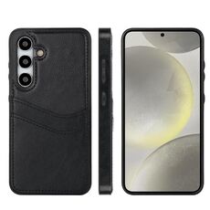 Per Samsung Galaxy S24 5G Custodia per telefono con slot per schede in pelle Litchi (nero)