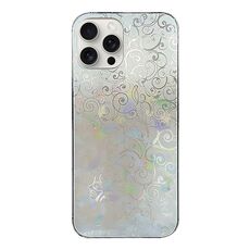 Per iPhone 12 Pro Max Adesivo Trasparente Colorato Pellicola Posteriore per Telefono con Pellicola Laterale (Lucky Clouds)