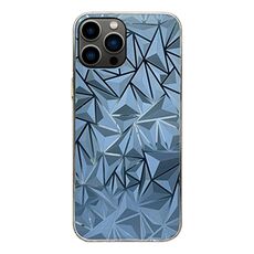 Per iPhone 12 Pro Max Adesivo Trasparente Colorato Pellicola Posteriore per Telefono con Pellicola Laterale (Rombo)