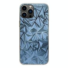 Per iPhone 12 Pro Adesivo Trasparente Colorato Pellicola Posteriore per Telefono con Pellicola Laterale (Rombo)