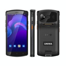 UNIWA V7S PDA Barcode Scanner Telefono Robusto, 4 GB + 64 GB, 5,7 pollici Android 12 Mediatek MT6762 Octa Core, NFC, Rete: 4G, Spina: Spina AU (Nero)