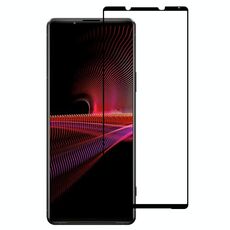 Per Sony Xperia 1 III Pellicola in vetro temperato per schermo intero in alluminio con stampa serigrafica