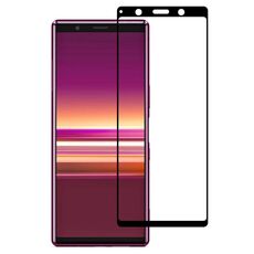 Per Sony Xperia 5 Pellicola in vetro temperato a schermo intero in alluminio con stampa serigrafica