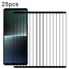 Per Sony Xperia 1 V 25 pezzi Pellicola in vetro temperato per schermo intero in alluminio ad alta stampa serigrafica
