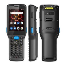 UNIWA V350 Lettore di codici a barre 2D portatile robusto, 4 GB + 64 GB, Android 12 Mediatek MT6761 Quad Core da 3,5 pollici, tastiera T9, NFC, rete: 4G, spina: spina UE (nero)