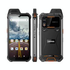 UNIWA W999 Telefono robusto, 8 GB + 128 GB, 6,3 pollici Android 13 Mediatek MT6789 Helio G99 Octa Core, NFC, Rete: 4G, Spina: spina USA (nero arancione)