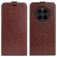 Custodia per telefono in pelle con flip verticale singolo per Honor Magic7 5G R64 (marrone)