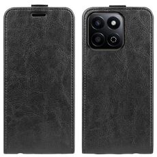 Custodia per telefono in pelle con flip verticale singolo per Honor 200 Smart R64 (nero)