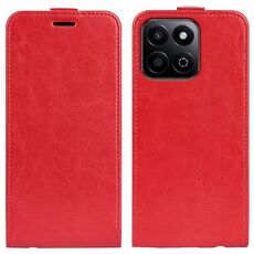 Custodia per telefono in pelle con flip verticale singolo per Honor 200 Smart R64 Texture (rosso)