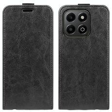 Custodia per telefono in pelle con flip verticale singolo Texture For Honor X6b R64 (nero)