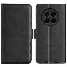 Per Honor Magic7 5G Custodia per telefono in pelle con fibbia magnetica orizzontale a doppio lato (nero)