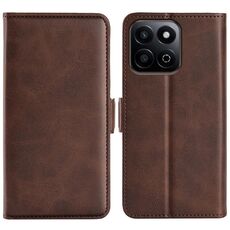 Per Honor 200 Smart Custodia in pelle con chiusura magnetica orizzontale a doppio lato (marrone)