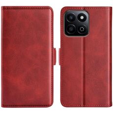 Per Honor 200 Smart Custodia in pelle con chiusura magnetica orizzontale a doppio lato (rosso)