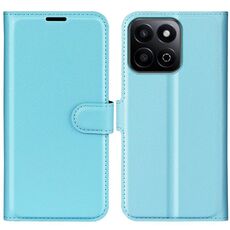 Custodia per telefono in pelle con supporto orizzontale a flip Smart Litchi Texture For Honor 200 (blu)