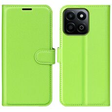 Custodia per telefono in pelle con supporto orizzontale a flip Smart Litchi Texture For Honor 200 (verde)