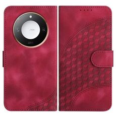 Per Honor X60 / X9c Smart Elephant Head Custodia in pelle con cordino (rosso rosa)