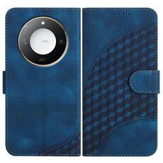 Per Honor X60 / X9c Custodia in pelle con stampa a forma di testa di elefante con cordino (blu reale)