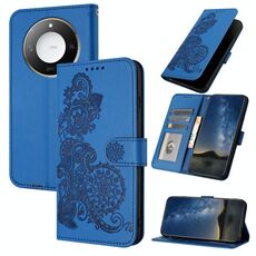 Per Honor X60 / X9c Smart Datura Flower Custodia in pelle con stampa flip (blu)