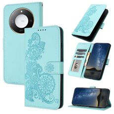 Per Honor X60 / X9c Smart Datura Flower Custodia in pelle con stampa flip (azzurro chiaro)