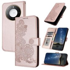 Per Honor X60 / X9c Smart Datura Flower Custodia in pelle con stampa flip (oro rosa)