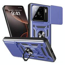Per Xiaomi 15 Custodia per telefono con design scorrevole per fotocamera TPU Hybrid PC (blu)