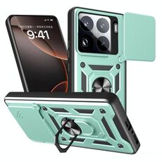 Per Xiaomi 15 Pro Custodia per fotocamera scorrevole TPU Hybrid PC Phone Case (verde menta)