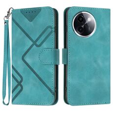 Per vivo Y200i Line Pattern Custodia in pelle con motivo a pelle (azzurro chiaro)