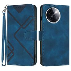 Per vivo Y200i Line Pattern Skin Feel Custodia in pelle per telefono (blu reale)