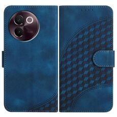 Per vivo V30e Custodia in pelle con motivo a testa di elefante e cordino (blu reale)