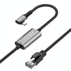 Cavo Ethernet per scheda di rete ad alta velocità RJ45 a USB-C / Type-C con curvatura laterale da 2 m