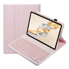 Per Honor Pad X9 Pro 11.5 AH28 Custodia per tablet in pelle con tastiera Bluetooth staccabile ultrasottile (rosa bianco)
