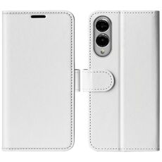 Per Samsung Galaxy S25 Edge 5G R64 Texture Custodia in pelle con flip orizzontale (bianco)