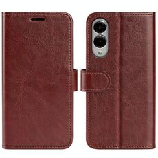Per Samsung Galaxy S25 Edge 5G R64 Texture Custodia in pelle con flip orizzontale (marrone)