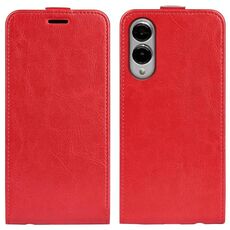 Per Samsung Galaxy S25 Edge 5G R64 Texture Custodia in pelle con flip verticale (rosso)