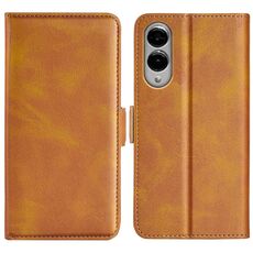 Per Samsung Galaxy S25 Edge 5G Custodia per telefono in pelle con fibbia magnetica orizzontale a doppio lato (giallo)