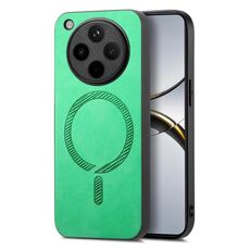 Per OPPO Find X8 Retro Magsafe Custodia per telefono con retro magnetico in PU (verde)