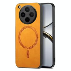 Per OPPO Find X8 Pro Retro Magsafe Custodia per telefono con retro magnetico in PU (giallo)