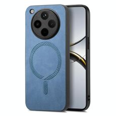 Per OPPO Find X8 Pro Retro Magsafe Custodia per telefono con retro magnetico in PU (blu)