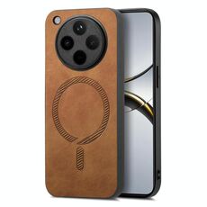 Per OPPO Find X8 Pro Retro Magsafe Custodia per telefono con retro magnetico in PU (marrone)
