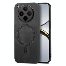 Per OPPO Find X8 Pro Retro Magsafe Custodia per telefono con retro magnetico in PU (nero)